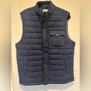 Faherty Men's Navy Quilted Vest - Like New Large